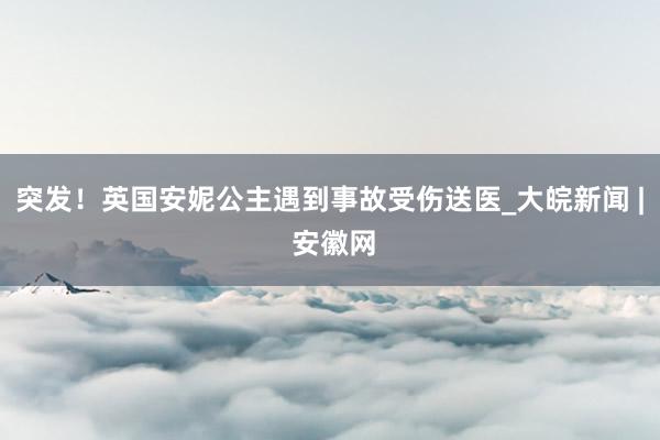 突发！英国安妮公主遇到事故受伤送医_大皖新闻 | 安徽网