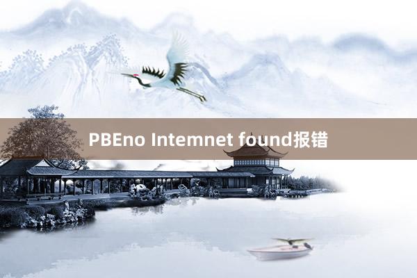 PBEno Intemnet found报错